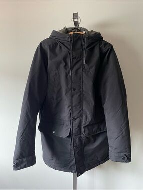 Jack & Jones Insulated Hooded Parka Jacket Utility Mens Black Size Large
